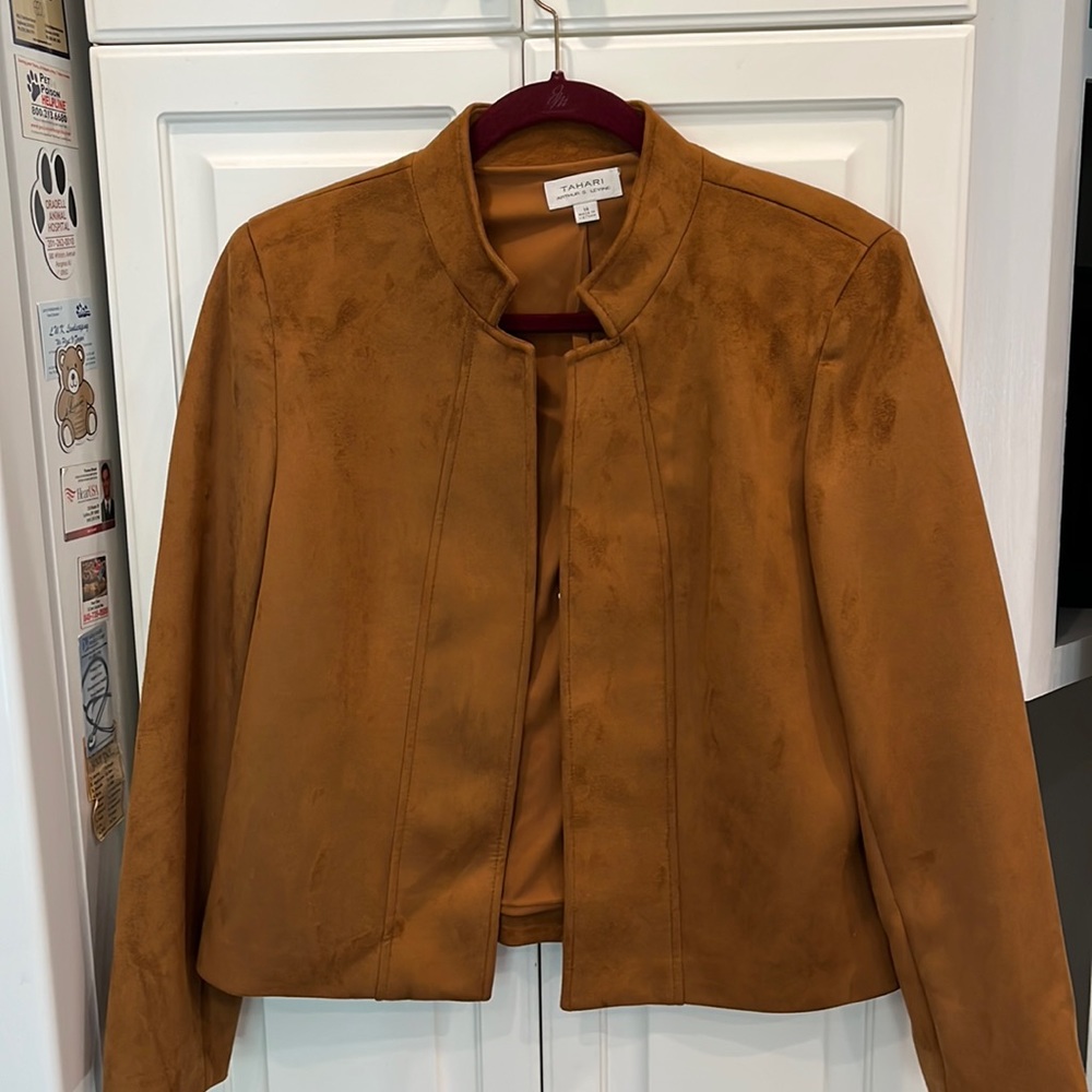 Tahari Faux Suede Jacket - Size 14